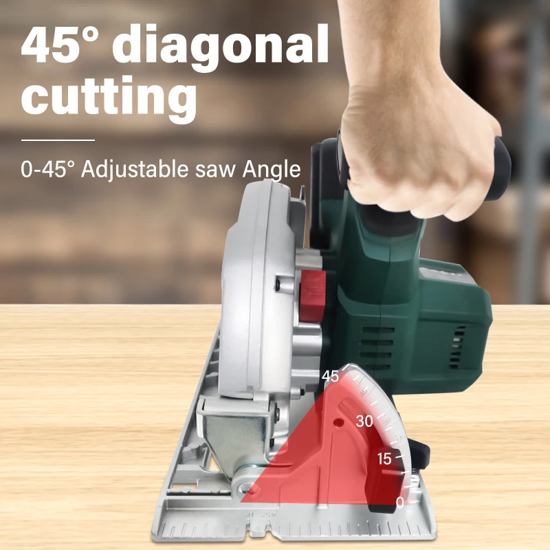 Hailian woodworking pure aluminum electric circular saw 20V cordless 185mm brushless lithium electric circular saw