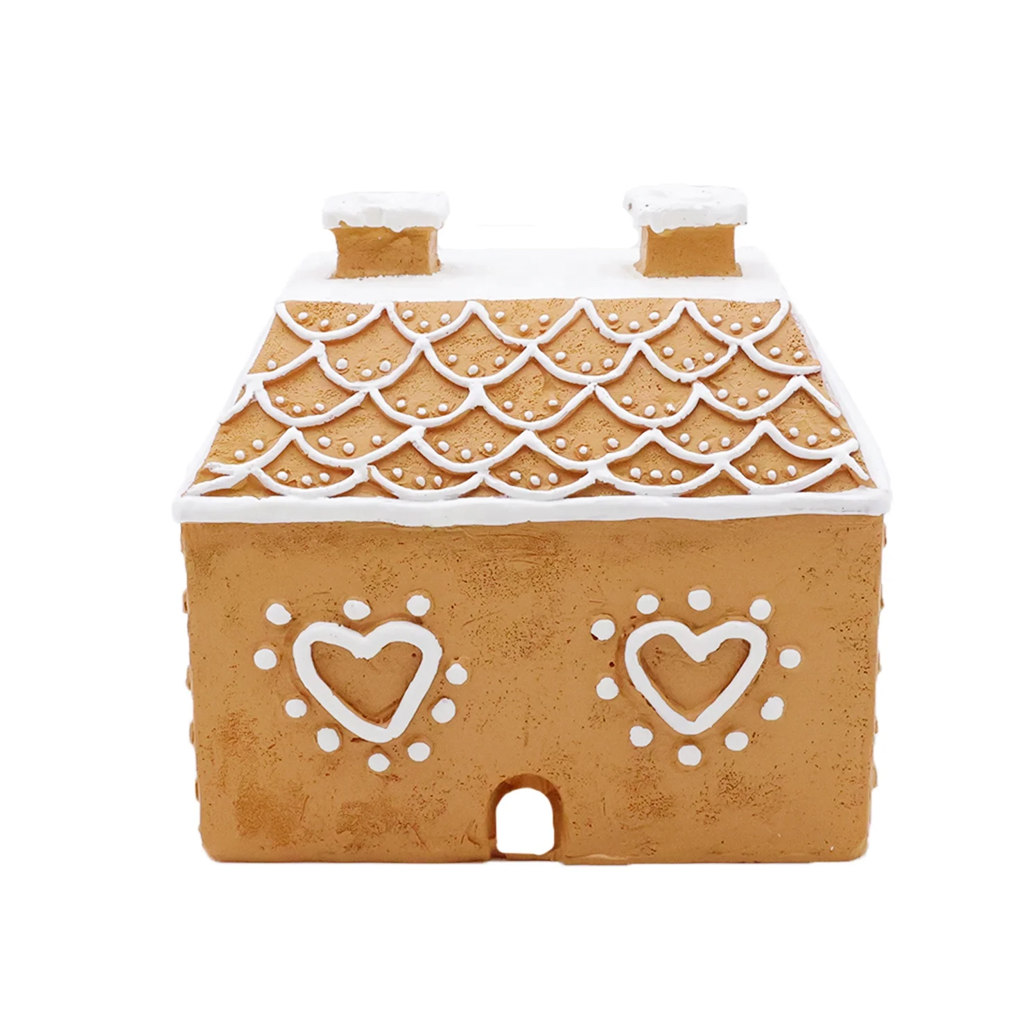 Custom original handmade new design urban home decor Christmas incense chamber polyresin gingerbread house incense cone burner