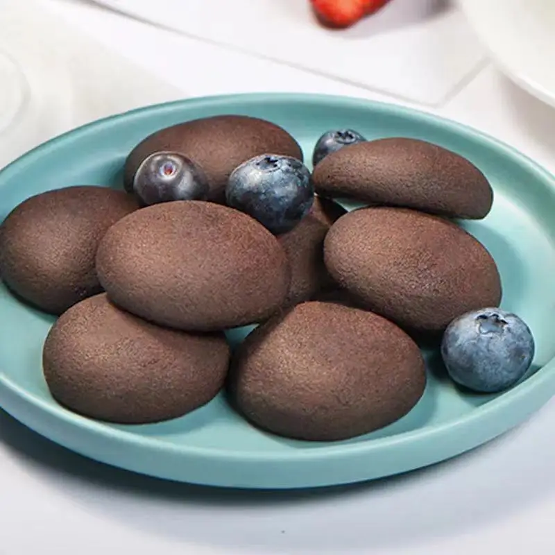 Wholesale Blueberry lactobacillus flavored soft heart cookie 70g Soft Cookies