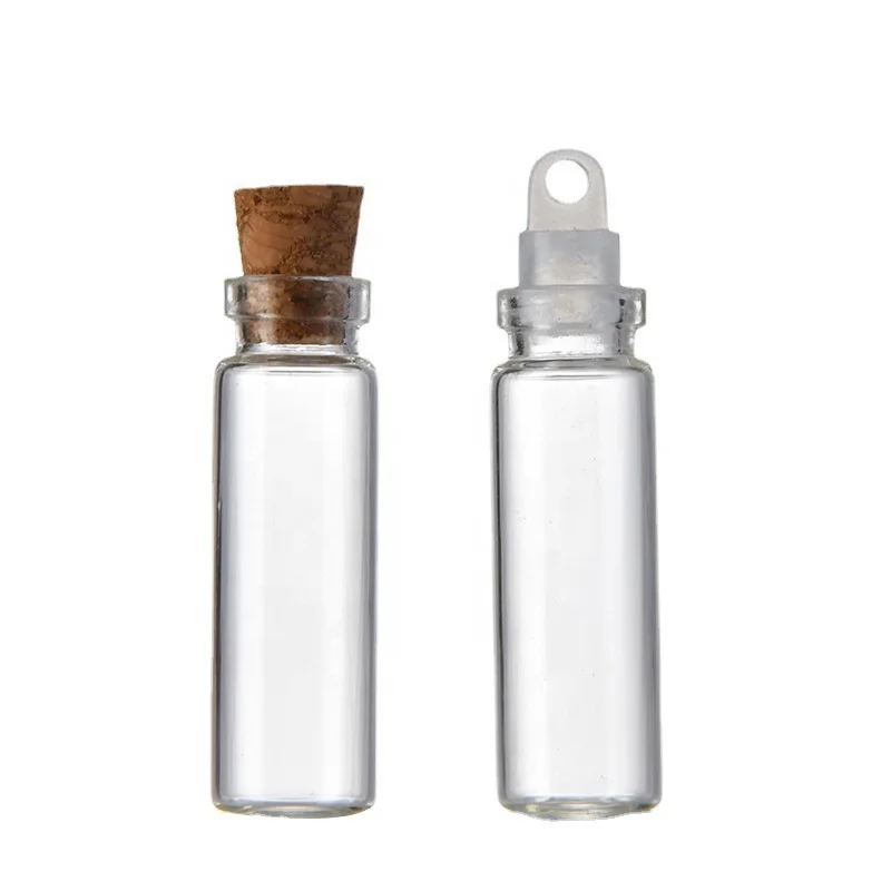 New Fashion Mini Glass Bottle with Cork 2ml Drifting Bottle Thin wall Clear Empty Glass Tube