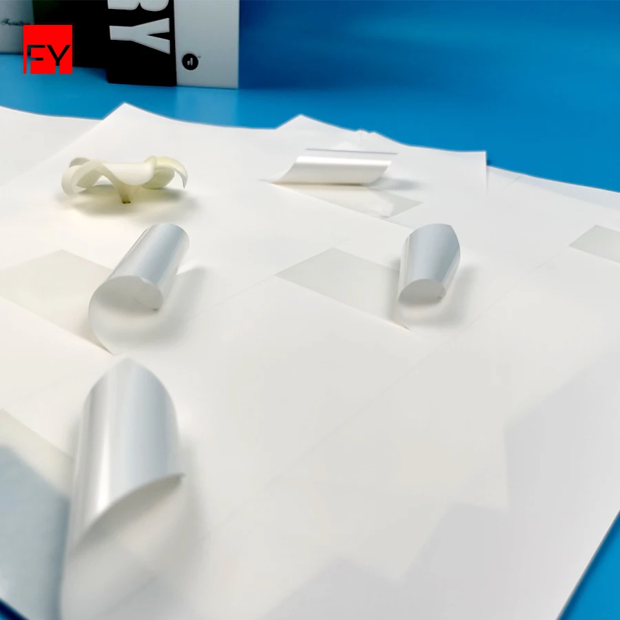 Glossy Adhesive Pp,Pe,Pet,Pvc,Synthetic Labels Custom Vinyl Roll Polypropylene Sticker