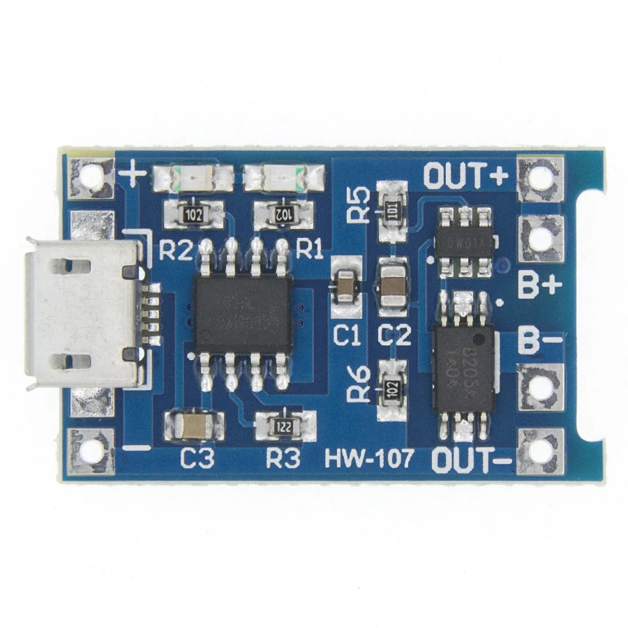 ZJI TP4056 двухканальная видеокамера с защитой функции 5V 1A Micro USB 18650 литиевая батарея зарядная плата для