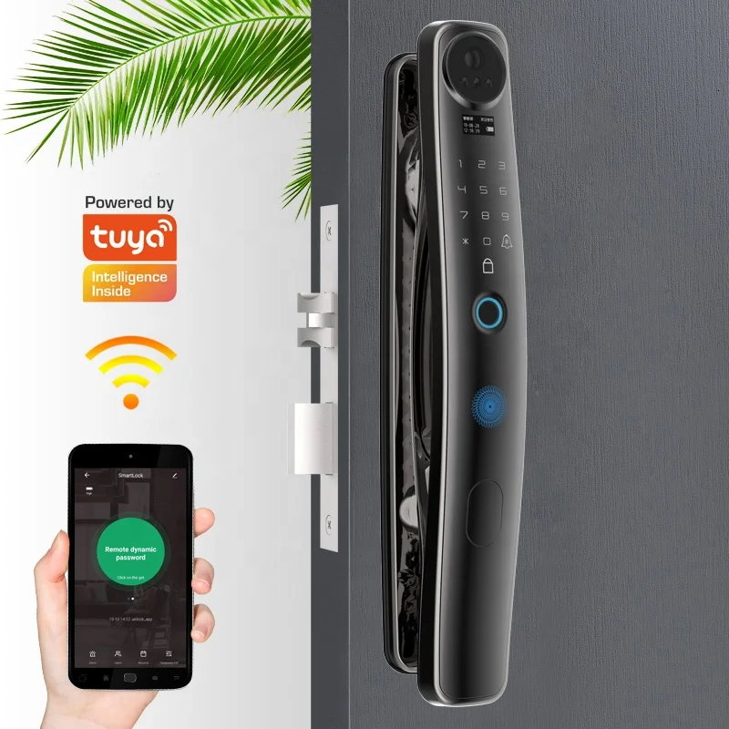 Intelligente smart locks for home digital wooden door biometric face recognition door lock with fingerprint door lock