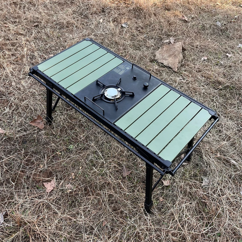 Outdoor Travel Beach Cooking Kitchen Picnic Event Adjustable Egg Roll Bbq Outdoor IGT Portable Aluminium Foldable Camping Table