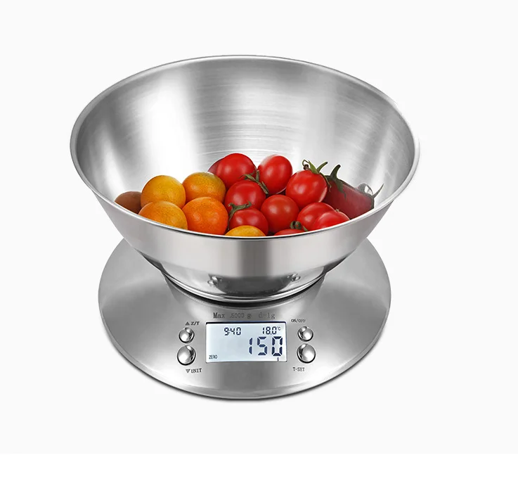 Digital Food Kitchen Scale 5kg 1g Capacity With Bowl
