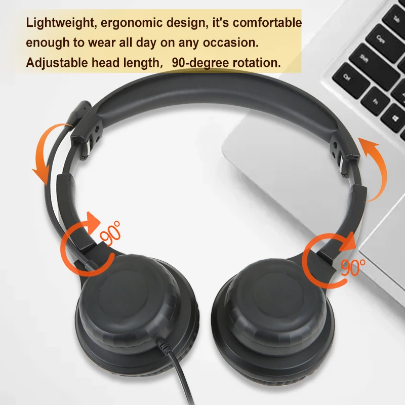 Smart headset for call center hybrid working headset for communication team meeting headset for conference