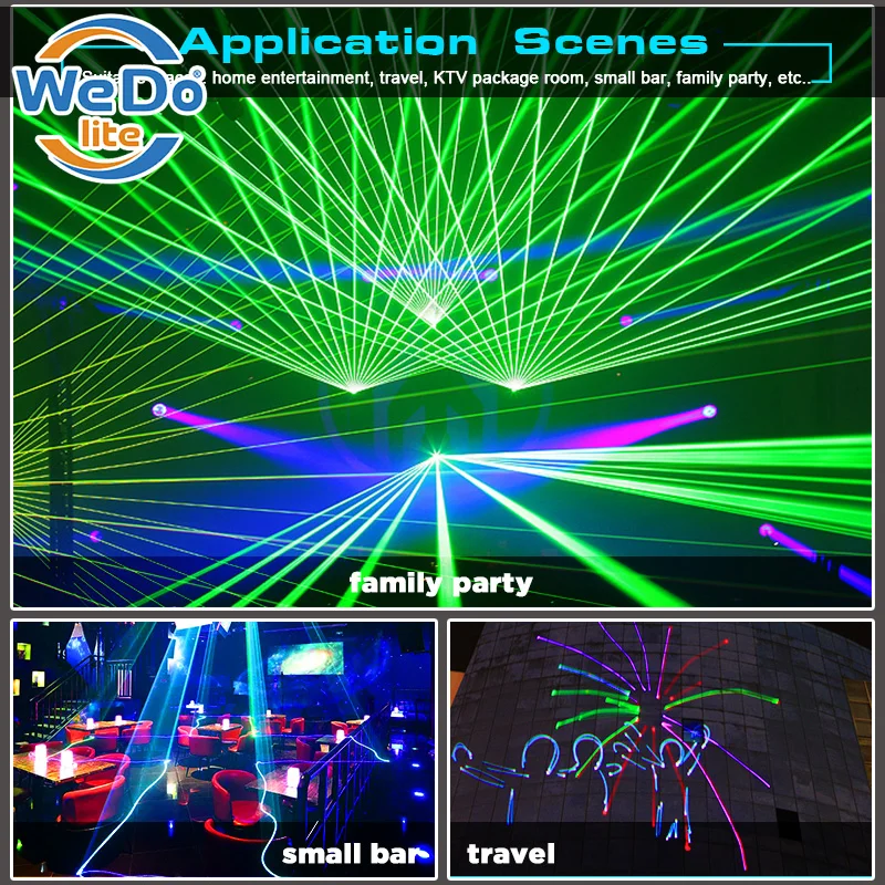 Laser Cube Projector 3W  Rgb Animation Laser Light Show Projector Pro Wireless APP 3D Rgb Animated Laser Porjector