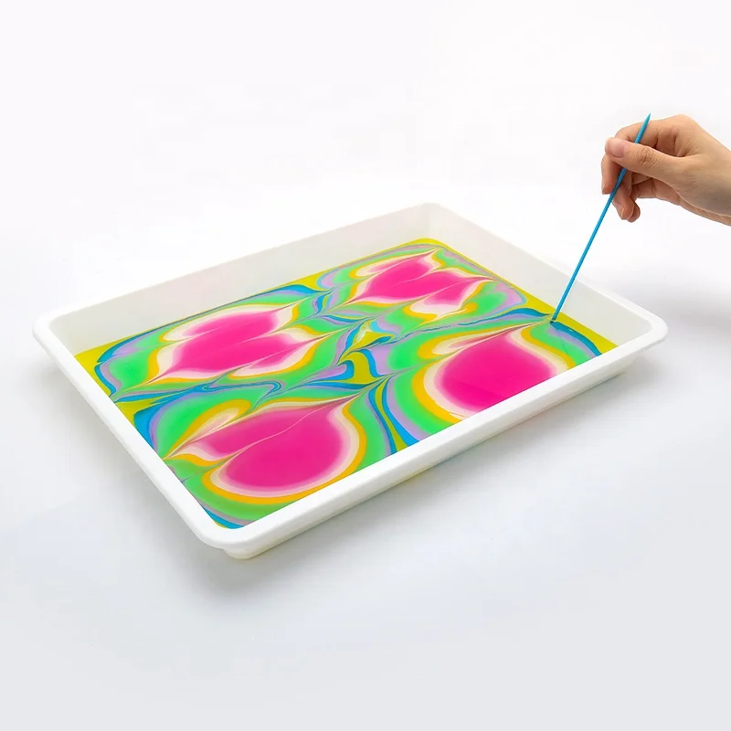 Magic Marbling Paint Art Kit 6 colors Kids DIY Water Coloring  Drawing Toys Stationery Gift Non-toxic magical water painting