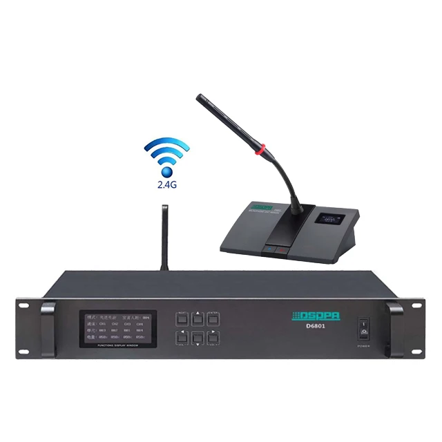2.4G wireless conference discussion system with 255 microphones