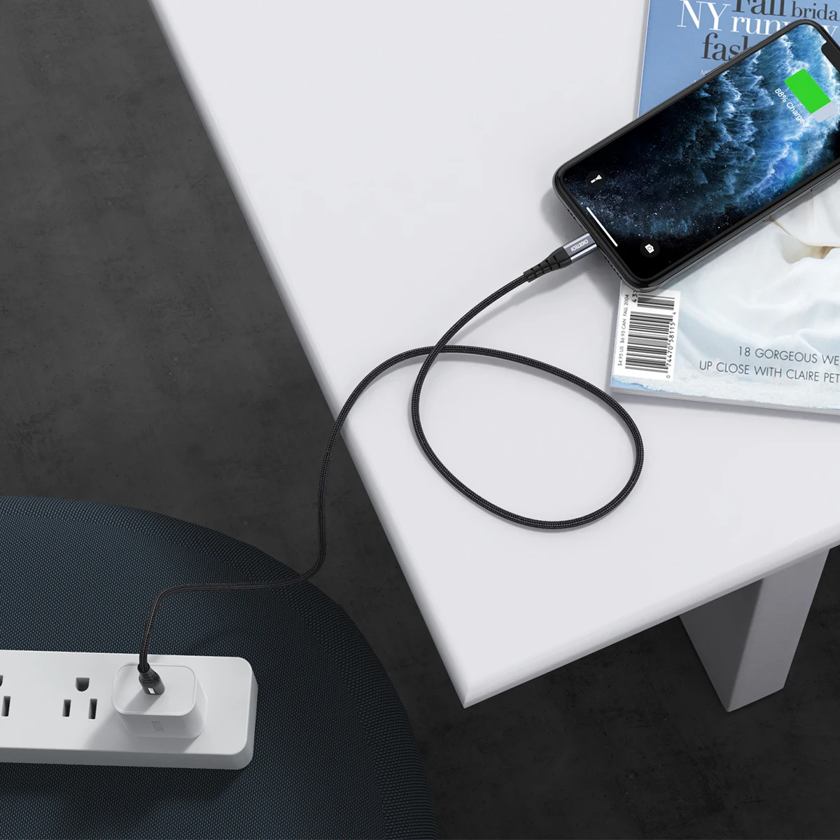  CHOETECH USB C к Lightning кабелю 10 футов/4 фута для IPhone 12 [Сертификация Apple MFi] нейлоновый плетеный