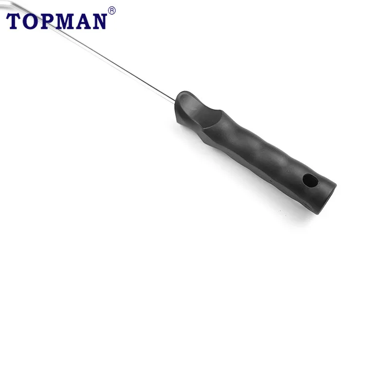 4 inch x 21 inch long arm paint roller frame fit for all mini rollers, plastic handle with taper fit