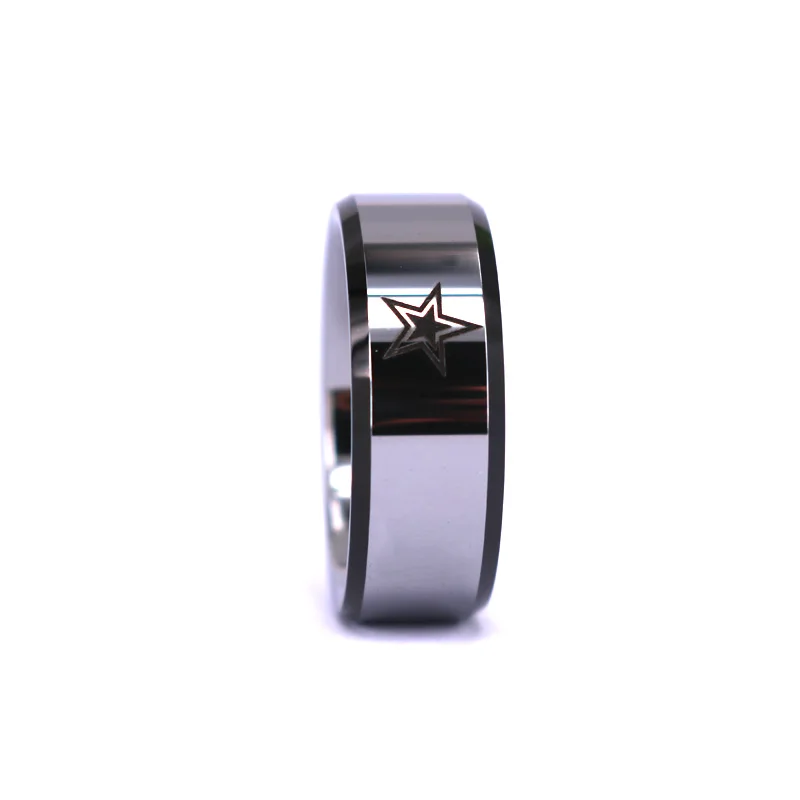 Star Space Galaxy Universe Solar System Tungsten Ring, Tungsten Wedding Band 8mm