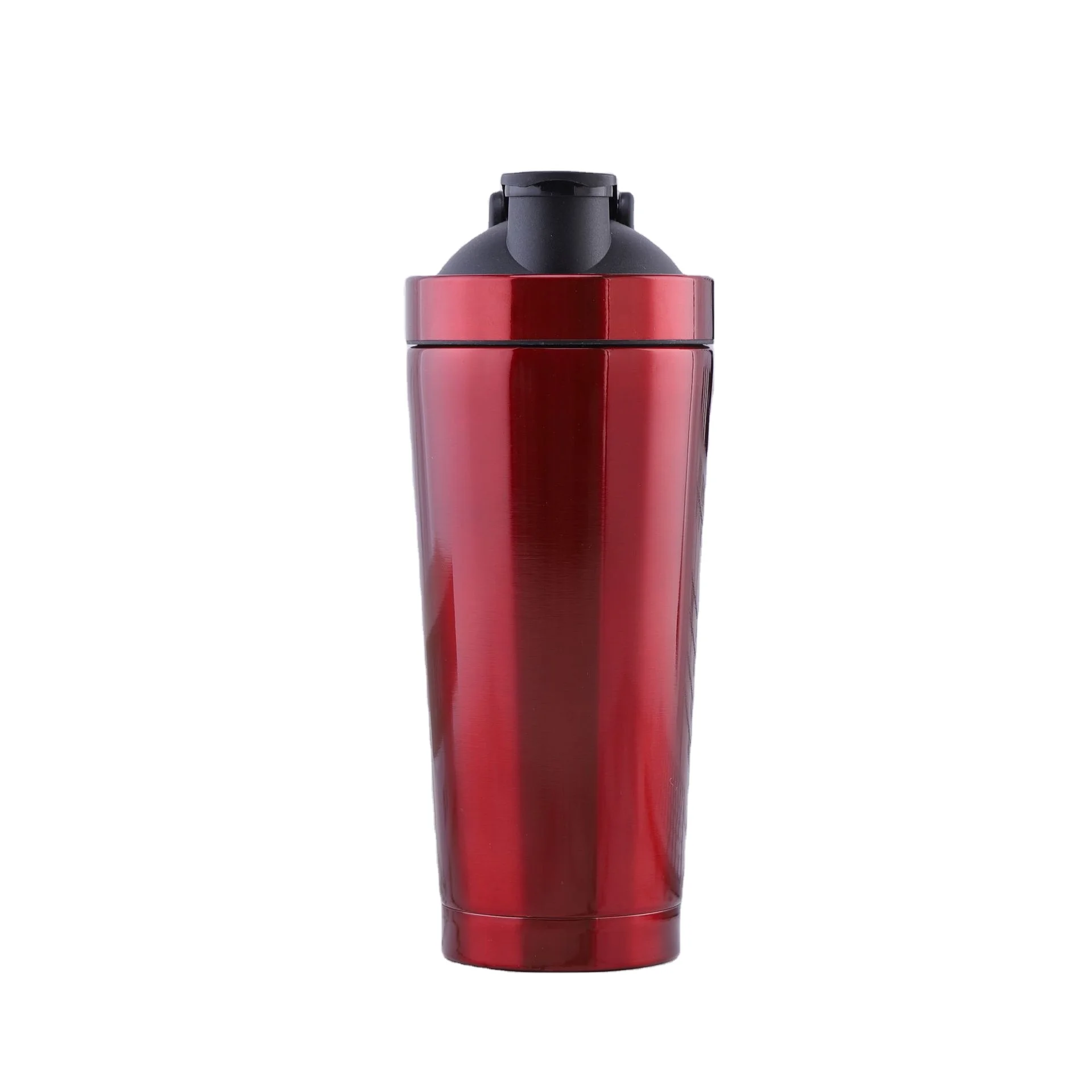 Black Custom Logo Leak Proof Bpa Free Protein Insulated Shaker Bottle Sport Gym Stainless Steel Water Bottle 550ml 750ml