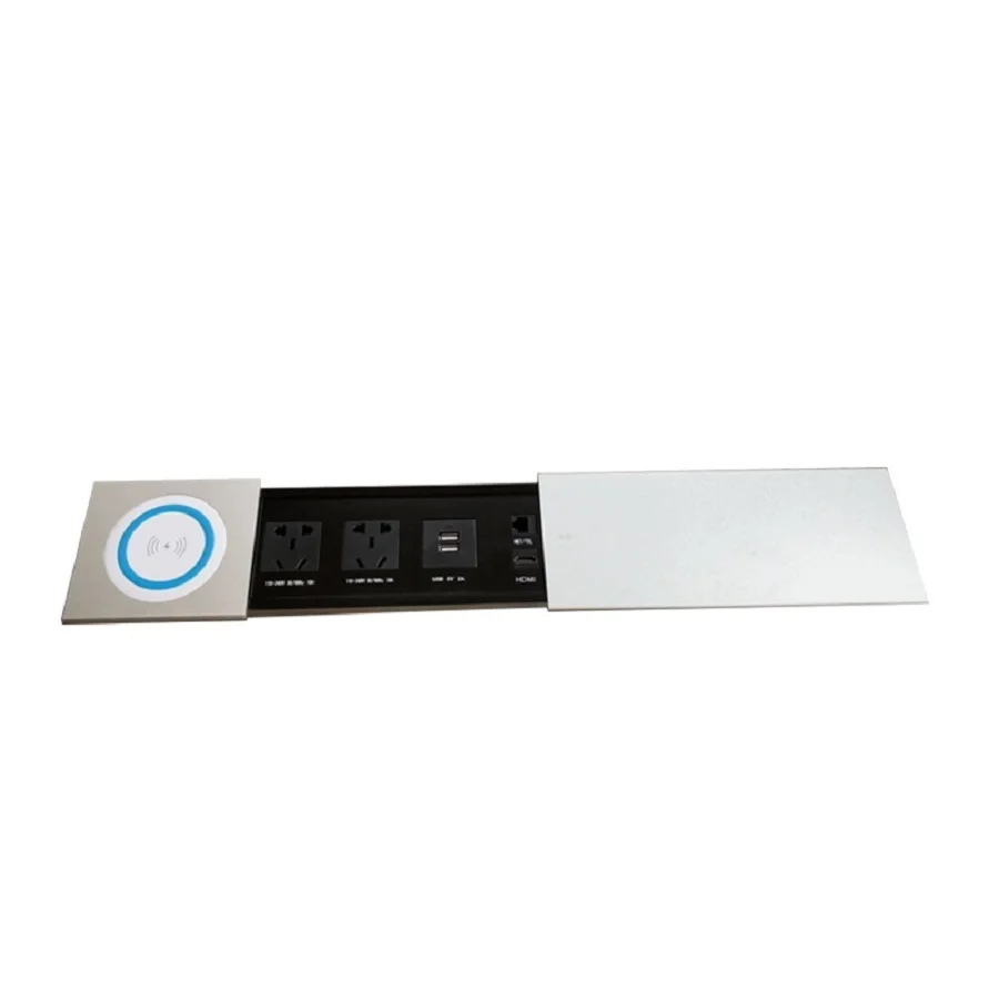 High-quality best-selling multi-function power socket with wireless charger sliding cover power socket