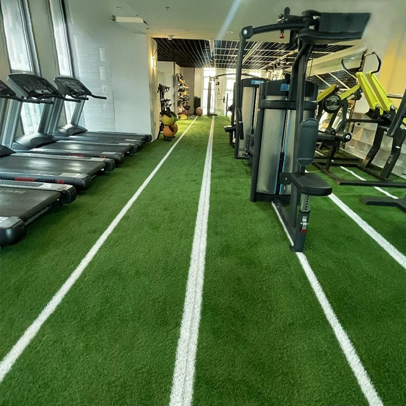 High Quality 15mm 25mm Artificial Green Grass Turf for Gym Fitness Flooring Gym Artificial