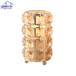 Недорогие красивые хрустальные маленькие металлические подсвечники, цилиндрические подсвечники оптом