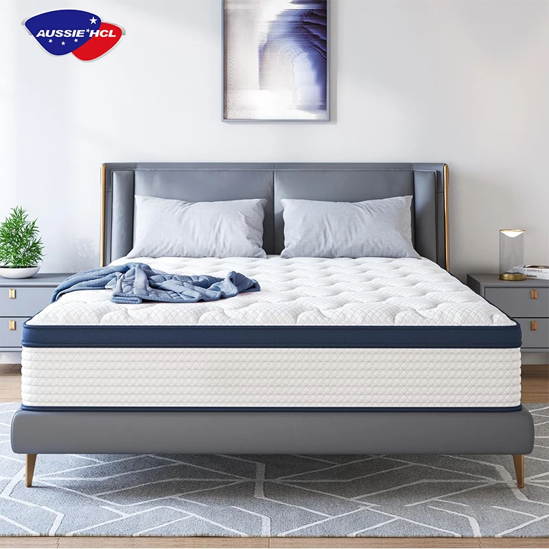 Water Cooled Comfortable Mattress King Size Rolled Up In A Carton Box  Mattress Memory Foam Pillow Top pocket Spring Mattress