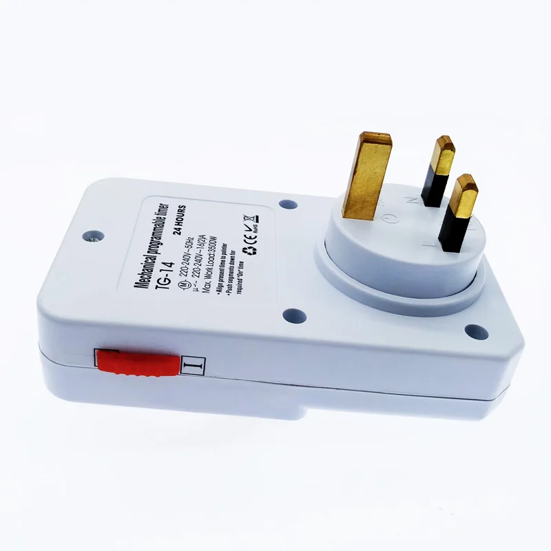 24 Hour Cyclic Timer Switch Kitchen Timer Outlet Loop Universal Timing Socket Mechanical Timer 230VAC 3500W 16A UK EU CN US Plug