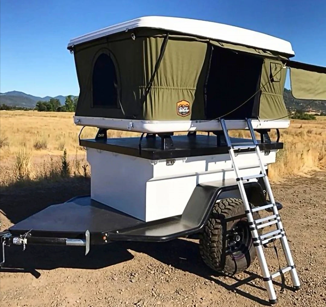Small camper trailer tool box trailer cage trailer for car