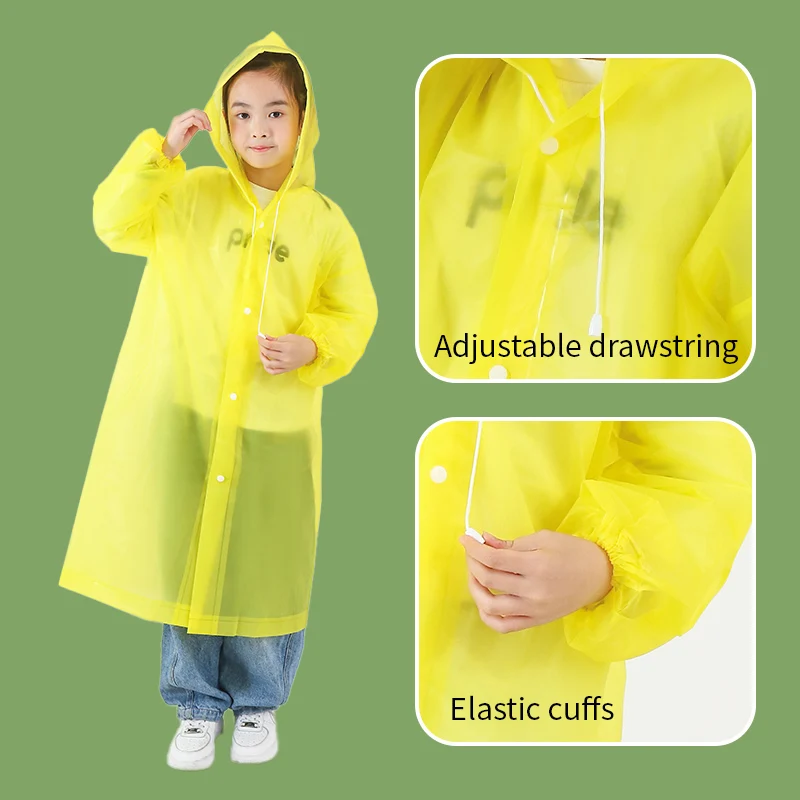 Wholesale Eva Healthy Fashion Cartoon Children Raincoat Kids For Outdoors Waterproof Rainwear Student Poncho
