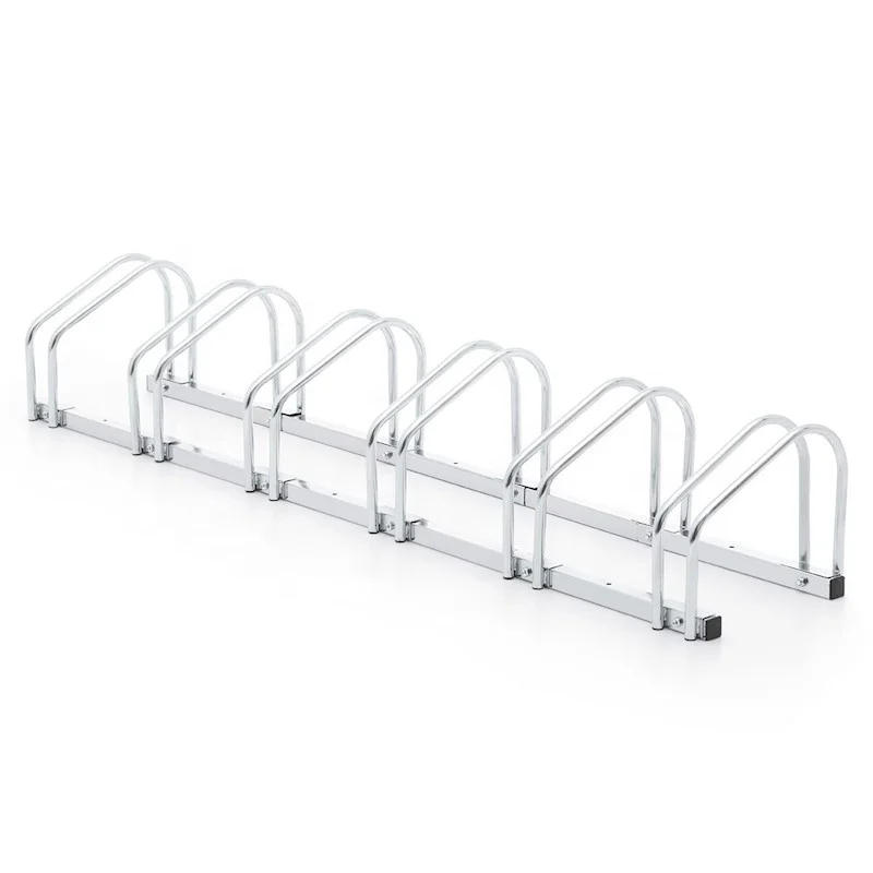 6 Bicycles Bike Storage Rack Stand Cycle Secure Locking Bike Parking Stand Rack