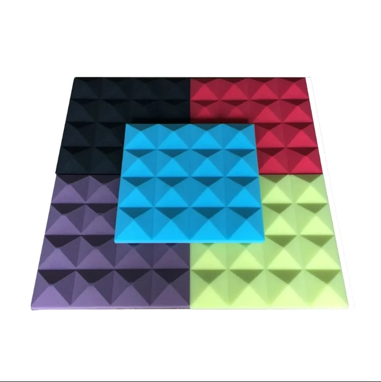 Sound Insulation Cotton Flame Retardant and Super Sound Attenuation Pyramid Shape Acoustic Foam Panels