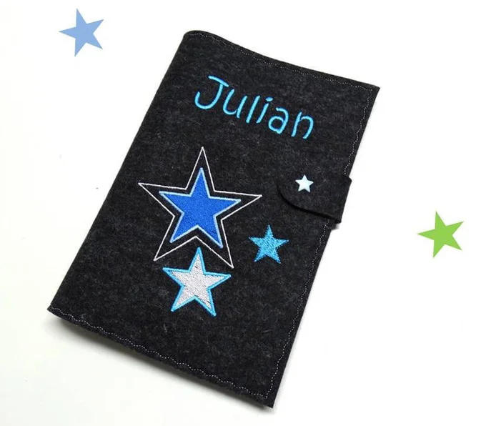 Handmade maternity passport cover felt for maternity passport with heart pocket for baby picture health card