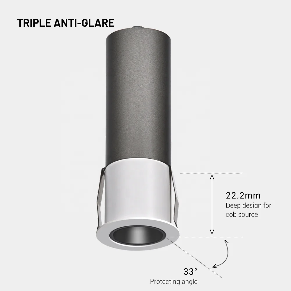 Cheap aluminium alloy cob high lumen output dimmable flicker free led downlight 6 inch