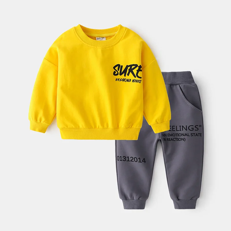 kids crewneck sweatshirt boy pant shirt pattern printed clothing set children clothes boys
