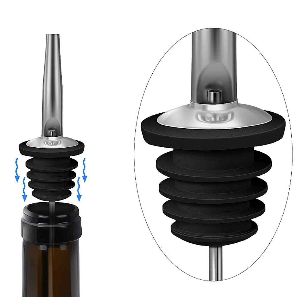 Самый популярный металлический носик для бутылки красного вина, дрип-стоп, скоростной откидной сверху, нержавеющая сталь, золотой, серебряный ликер, Оливер, масло, разливатель вина