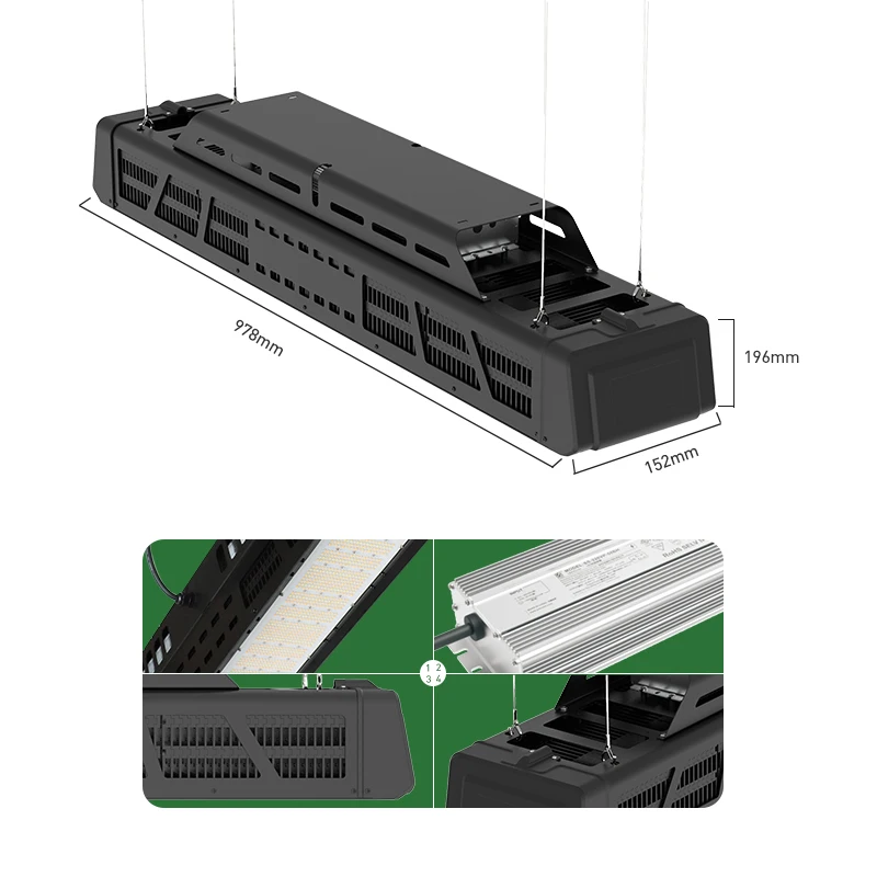 Hydroponic Growing System For Cucumbers Tomatoes Agricultural Indoor Plant Growth LED Grow Light for Greenhouse
