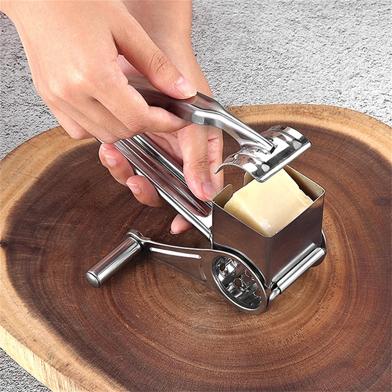 Hot Sale Stainless Steel Rotary Grater Handheld Rotating Cheese Grater for Grating Hard Cheese Chocolate carrot Kitchen Tool