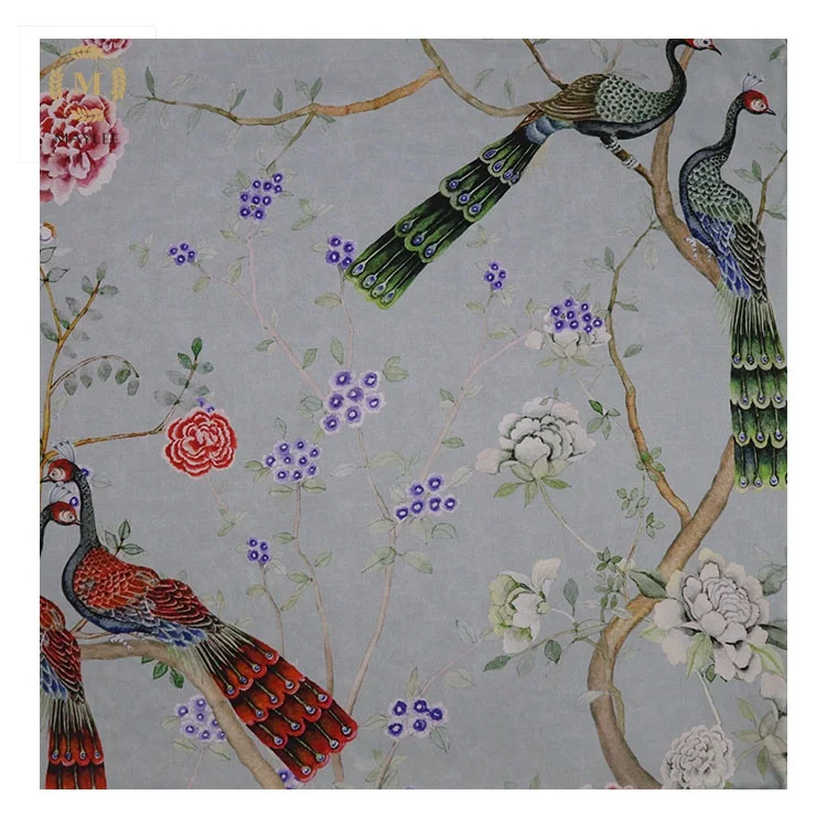 15018 павлиний цифровой 100 Тенсел простой тканый материал для женских рубашек платьев блузок