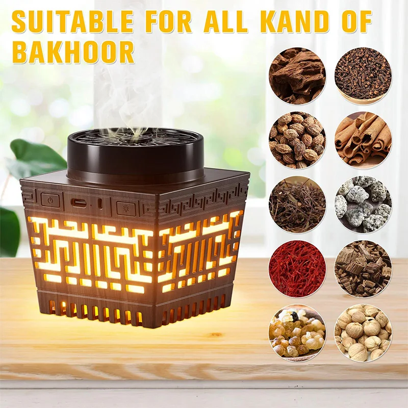 Telawah antique customized incense burner bakhoor electric incense burner night light incense burner for home decoration