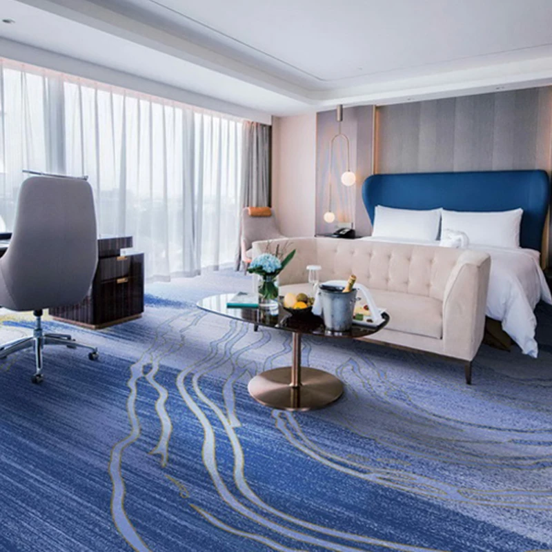 HENGJIU Modern Design hotel Carpet Luxury 5 Star Corridor Hotel Lobby Axminster Carpet Wall To Wall Print Carpets Supplier