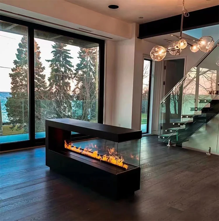 Water Steam Electric Fireplaces 3D Vapor Fireplace Insert 7 LED Flame Colors Water Vapor Mist Fire Steam Fireplace cassette