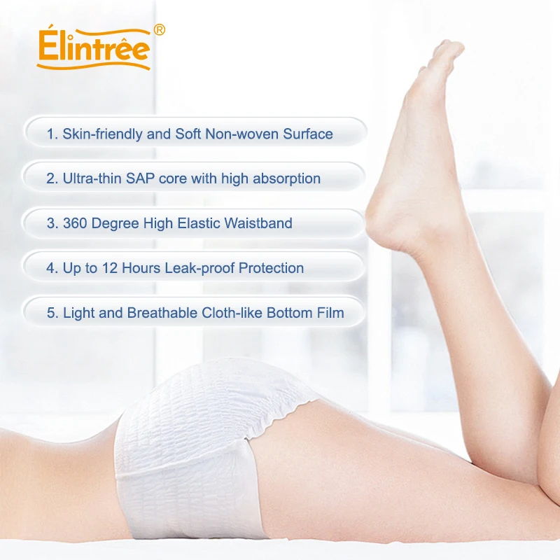Teen Girls Disposable Thin Ultra-Soft Menstrual Period Diaper Pads Panties Disposable Sanitary Pants For Girls