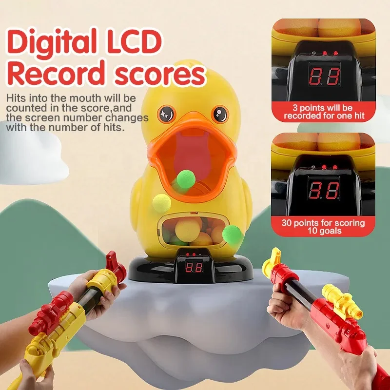 Target Shooting Scoring Game Shooting Duck Target Toys Soft Air Toy Gun Indoor Outdoor Play Toys Gun Airsoft
