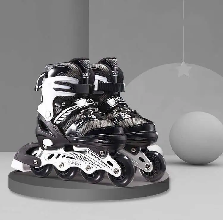 Manufacturer custom wholesale  4 wheels patine  roller skates flashing wheels roller skates  for kids adult