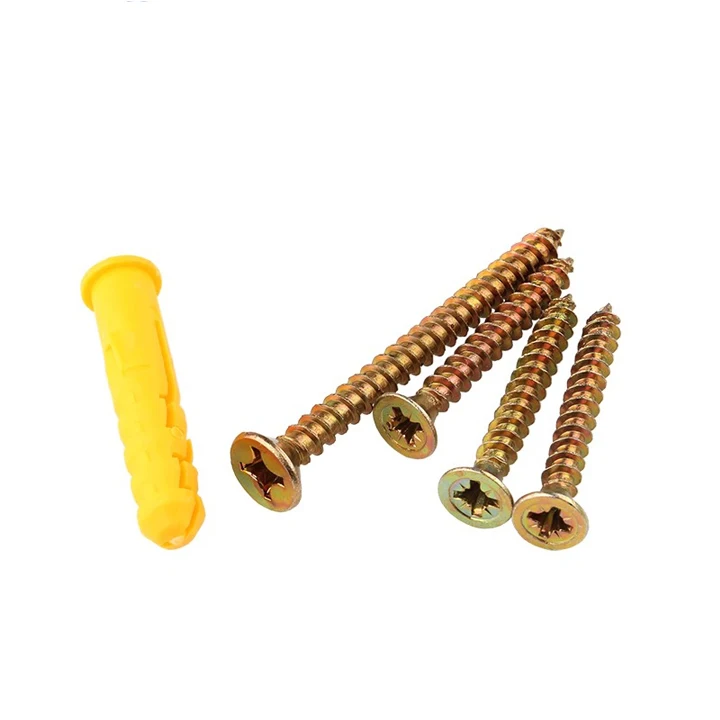 Wall Plug/Plastic Anchor Bolt/Nylon Hammer Fixing Anchor with Screw Chipboard Screw Plug Anchor Plastic Nylon Expansion Screw