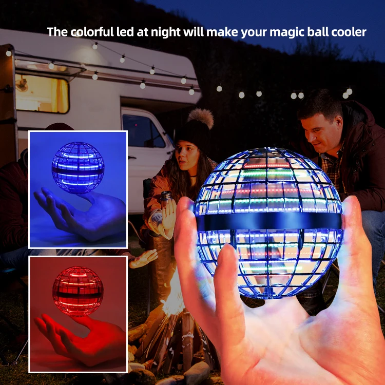 Flying Ball Boomerang Flyorb Magic With LED Lights Drone Hover Ball Fly Nova Orb Flying Spinner Fidget Toys Children Family Gift