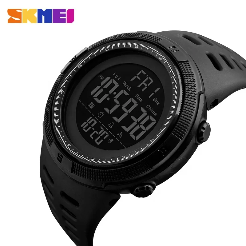 Wholesale 1251 Skmei Original Oem Sport Watch Waterproof Led Display Electronic Watches Cheap Best Quality Digital Watch