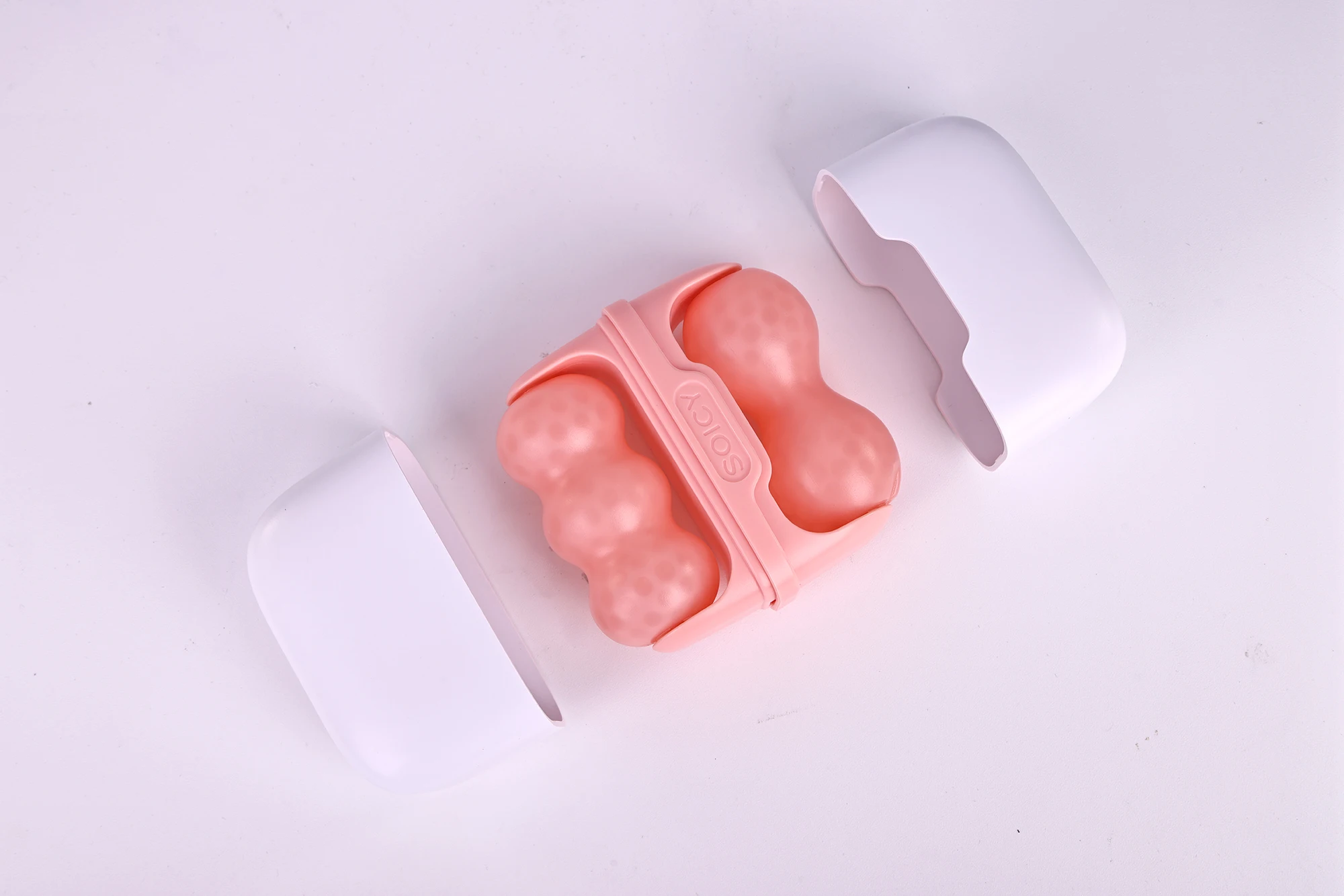 Custom logo pink cryo ice globe facial massager for face