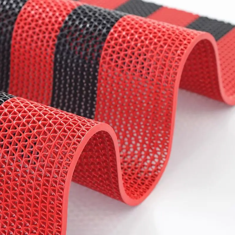 PVC Snake Flooring Hollow Hexagon Mat PVC S Type Anti-slip Water Proof Carpet Pvc s Mat in Roll