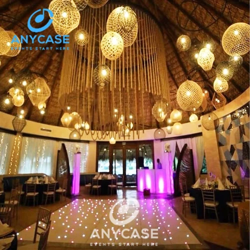 Portable starlit light led dance floor video wedding dance floor for events