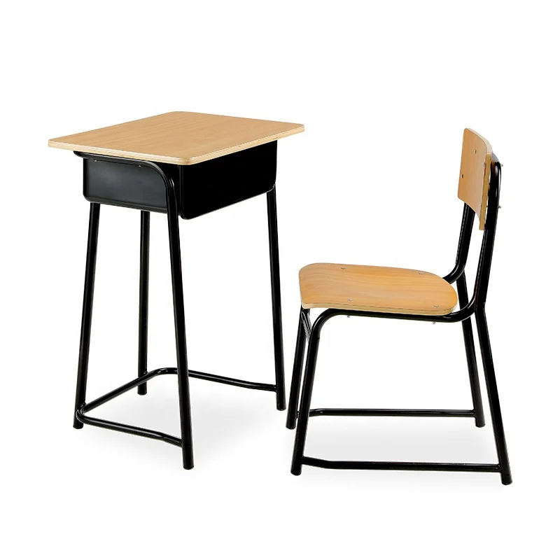 Education Furniture Melamine Table Top Student Desk And Chair Metal Frame Primary School Table And Chair Set