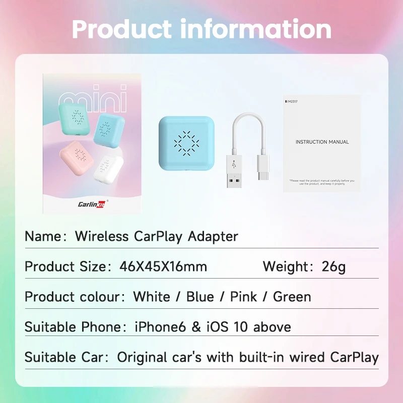 Carlinkit 3.0 Mini adapter wireless carplay smartbox stereo usb Dongle universal carplay