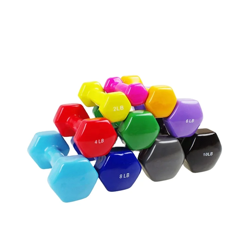 Factory Wholesale Gym Training Exercise Mini plastic Vinyl Dumbbells