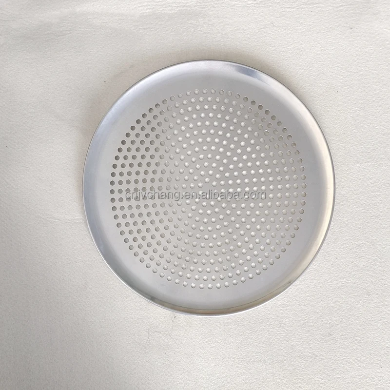 Aluminum Coupe Perforated Pizza Tray Used For Pizza Dessert Pastry For Kitchen Tools