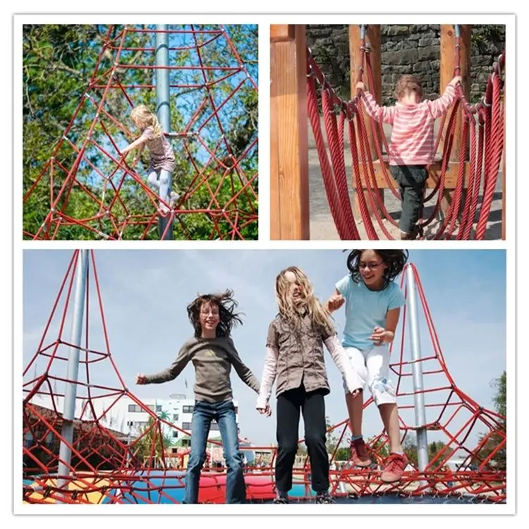 Rope 16 Mm Twister 6 Strand Composite Ropes Multicolor Climbing Net 16Mm 6Strand High Quality Braided Nylon Tensile